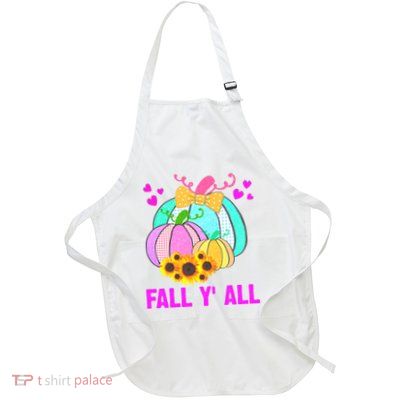 Fall Y'all Season Cute Gift For Her Full-Length Apron With Pockets