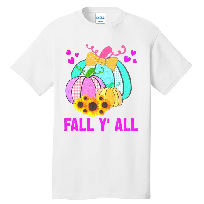 Fall Y'all Season Cute Gift For Her Tall T-Shirt