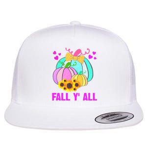 Fall Y'all Season Cute Gift For Her Flat Bill Trucker Hat