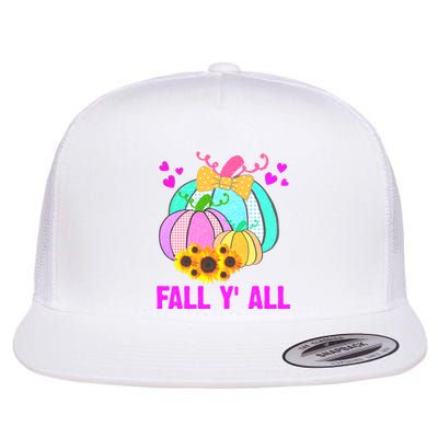 Fall Y'all Season Cute Gift For Her Flat Bill Trucker Hat