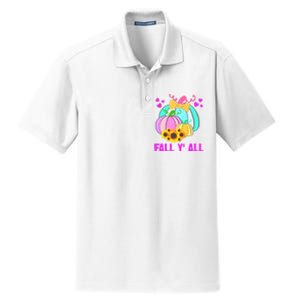 Fall Y'all Season Cute Gift For Her Dry Zone Grid Polo