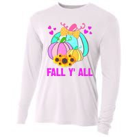 Fall Y'all Season Cute Gift For Her Cooling Performance Long Sleeve Crew