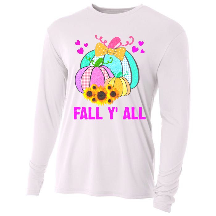 Fall Y'all Season Cute Gift For Her Cooling Performance Long Sleeve Crew