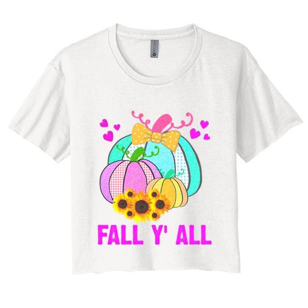 Fall Y'all Season Cute Gift For Her Crop Top