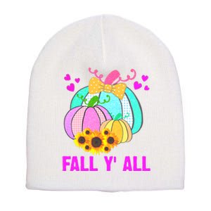 Fall Y'all Season Cute Gift For Her Short Acrylic Beanie