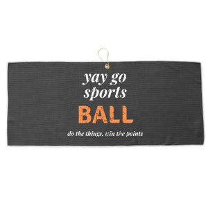 Funny Yay Sports Ball Design Sporty Fan Win The Points Great Gift Large Microfiber Waffle Golf Towel