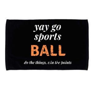 Funny Yay Sports Ball Design Sporty Fan Win The Points Great Gift Microfiber Hand Towel