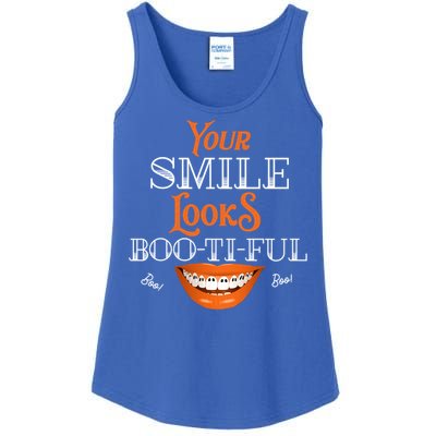 Funny Your Smile Looks BooTiFul Dental Hygienist Halloween Gift Ladies Essential Tank