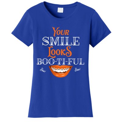 Funny Your Smile Looks BooTiFul Dental Hygienist Halloween Gift Women's T-Shirt