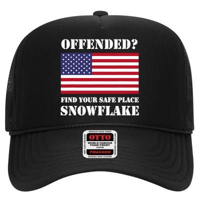 Find Your Safe Space Snowflake T Pro Trump High Crown Mesh Back Trucker Hat