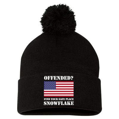 Find Your Safe Space Snowflake T Pro Trump Pom Pom 12in Knit Beanie