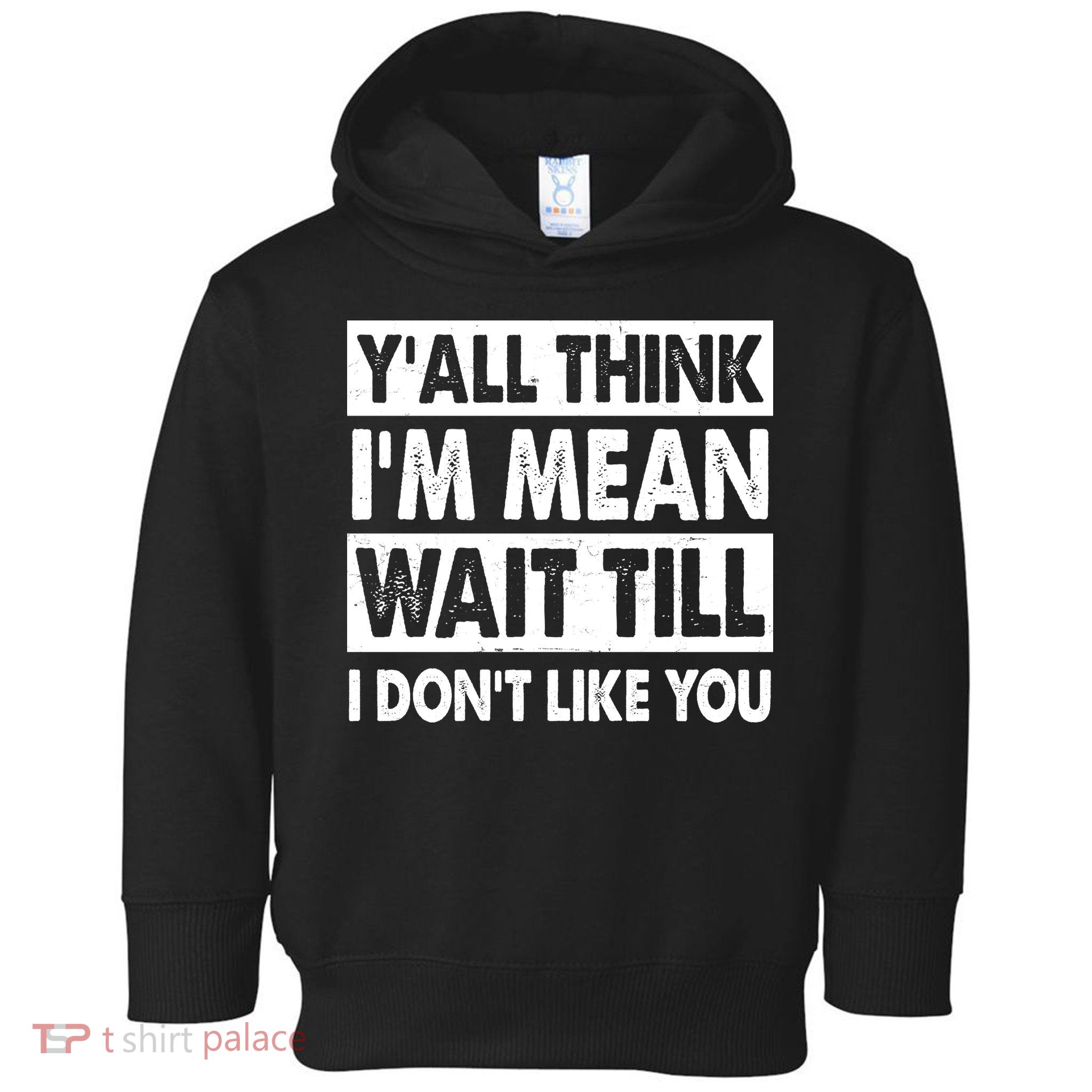 Funny Y'all Think I'm Mean Wait Till I Don't Like You Toddler Hoodie