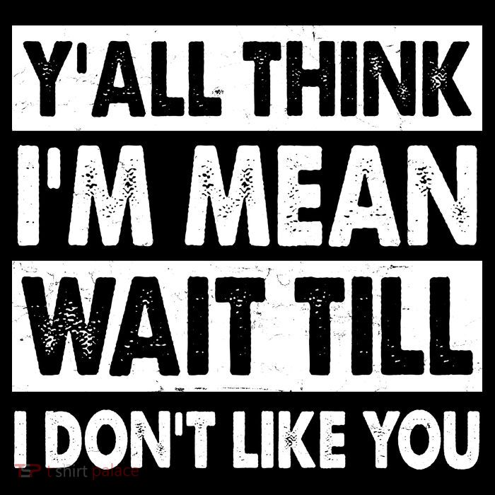 Funny Y'all Think I'm Mean Wait Till I Don't Like You Women's V-Neck T-Shirt