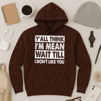 Funny Y'all Think I'm Mean Wait Till I Don't Like You Hoodie