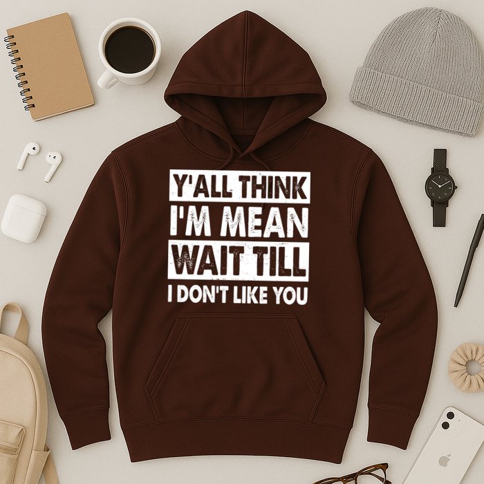 Funny Y'all Think I'm Mean Wait Till I Don't Like You Hoodie
