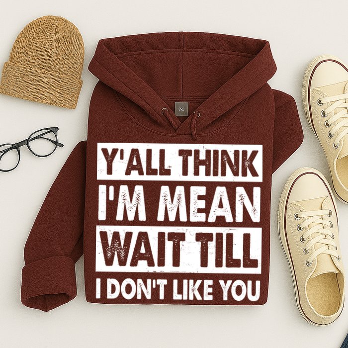 Funny Y'all Think I'm Mean Wait Till I Don't Like You Hoodie