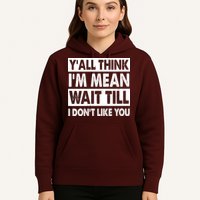 Funny Y'all Think I'm Mean Wait Till I Don't Like You Hoodie