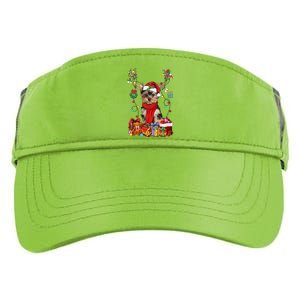 Funny Yorkshire Terrier Reindeer Gift Christmas Horn Light Gift Adult Drive Performance Visor