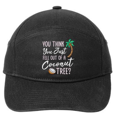 Funny You Think You Just Fell Out Of A Coconut Tree Meme 7-Panel Snapback Hat