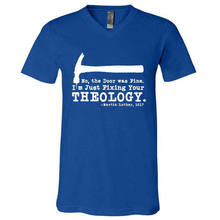 Fixing Your Theology Lutheran Calvinist Luther Christianity Gift V-Neck T-Shirt