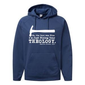 Fixing Your Theology Lutheran Calvinist Luther Christianity Gift Performance Fleece Hoodie