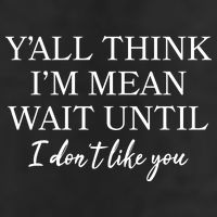 Funny Yall Think Im Mean Wait Until I Dont Like You Crop Fleece Hoodie