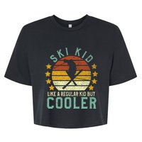 Funny Young Vintage Skier & Skiing Lover Cooler Bella+Canvas Jersey Crop Tee