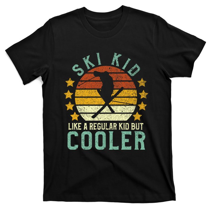 Funny Young Vintage Skier & Skiing Lover Cooler T-Shirt