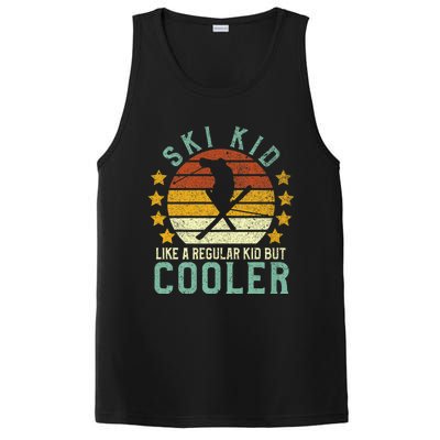 Funny Young Vintage Skier & Skiing Lover Cooler PosiCharge Competitor Tank