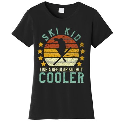 Funny Young Vintage Skier & Skiing Lover Cooler Women's T-Shirt