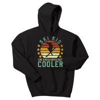 Funny Young Vintage Skier & Skiing Lover Cooler Kids Hoodie