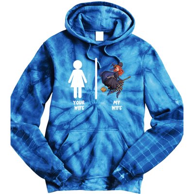 Funny Your Wife My Wife Halloween Mom Witch Pumpkin Outfit Cool Gift Tie Dye Hoodie