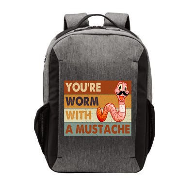 Funny Youre Worm With A Mustache Vintage Retro Mustache Vector Backpack