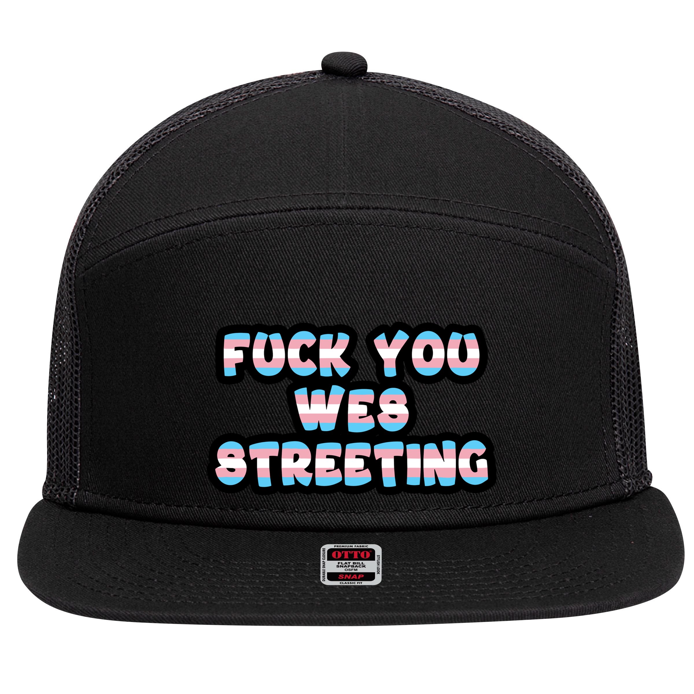 Fuck You Wes Streeting Protect 7 Panel Mesh Trucker Snapback Hat