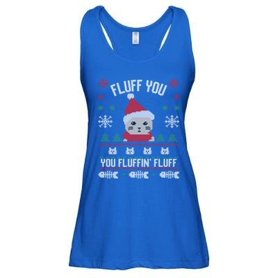 Fluff You You Fluffin' Fluff Funny Holiday Sweater Graphic Gift Ladies Essential Flowy Tank