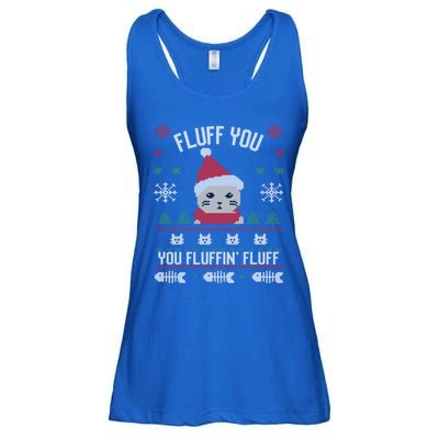 Fluff You You Fluffin' Fluff Funny Holiday Sweater Graphic Gift Ladies Essential Flowy Tank