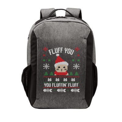 Fluff You You Fluffin' Fluff Funny Holiday Sweater Graphic Gift Vector Backpack