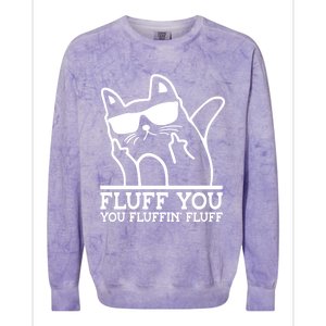 Fluff You You Fluffin Fluff Cat Owner Cat Trainer Pet Animal Gift Colorblast Crewneck Sweatshirt