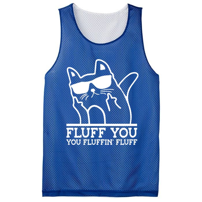 Fluff You You Fluffin Fluff Cat Owner Cat Trainer Pet Animal Gift Mesh Reversible Basketball Jersey Tank