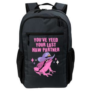 Funny Youve Yeed Your Last Haw Partner Cowboy Fog Daily Commute Backpack