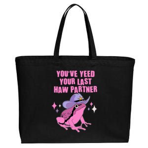 Funny Youve Yeed Your Last Haw Partner Cowboy Fog Cotton Canvas Jumbo Tote