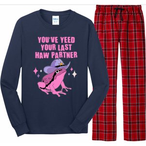 Funny Youve Yeed Your Last Haw Partner Cowboy Fog Long Sleeve Pajama Set