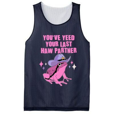 Funny Youve Yeed Your Last Haw Partner Cowboy Fog Mesh Reversible Basketball Jersey Tank