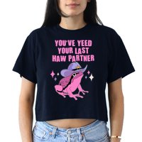 Funny Youve Yeed Your Last Haw Partner Cowboy Fog Crop Top