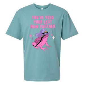 Funny Youve Yeed Your Last Haw Partner Cowboy Fog Sueded Cloud Jersey T-Shirt