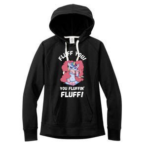 Fluff You You Fluffin' Fluff Motherfluffer Grumpy Unicorn Meaningful Gift Women's Fleece Hoodie