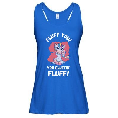 Fluff You You Fluffin' Fluff Motherfluffer Grumpy Unicorn Meaningful Gift Ladies Essential Flowy Tank