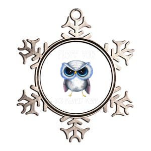 Fluff You You Fluffin' Fluff Owl Gift Metallic Star Ornament