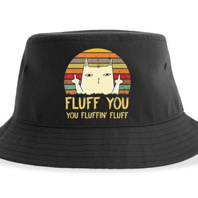 Fluff You You Fluffin' Fluff Funny Meow Cat Kitten Sustainable Bucket Hat