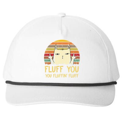 Fluff You You Fluffin' Fluff Funny Meow Cat Kitten Snapback Five-Panel Rope Hat